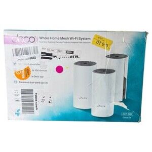 TP-Link Deco M4 AC1200 Whole Home Mesh Wi-Fi System (3-Pack)‎ - White